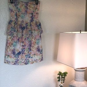 Sugarlips Strapless Peplum Cocktail Dress